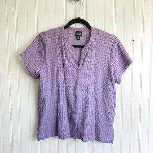 VINTAGE EILEEN FISHER Checkered Textured Top